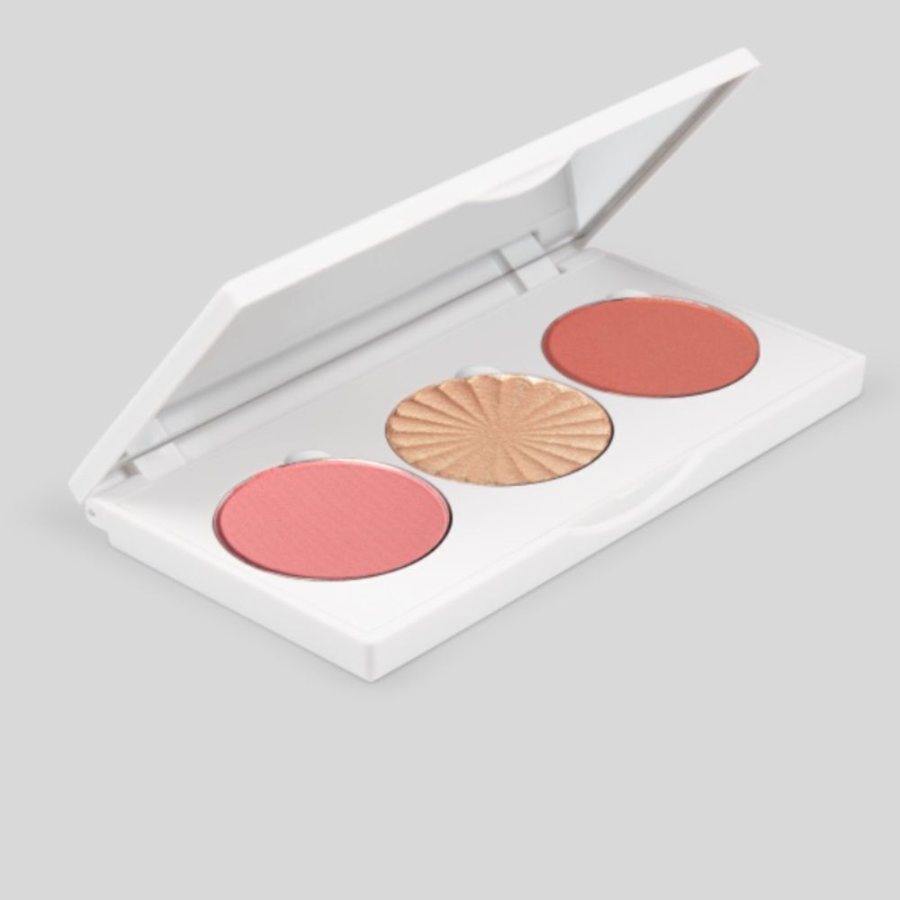 OFRA MIDI Palette Sitting Pretty blushes in peach & soft pink + peach glow - Picture 3 of 5